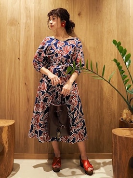 「ROSE BUD COUPLES （ローズ バッド カップルズ）のアイテム」を使った、ROSE BUD STAFFさん（レディース・153cm）の春コーディネート