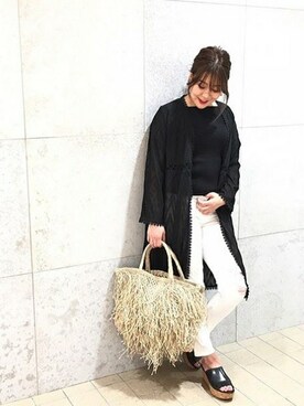 「ROSE BUD（ローズバッド）のアイテム（その他アウター）」を使った、ROSE BUD STAFFさん（レディース・160cm）の春コーディネート