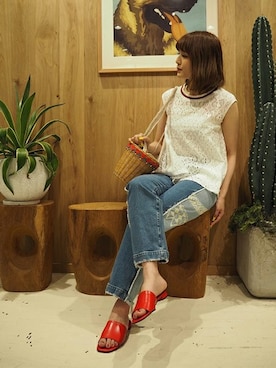 「ROSE BUD COUPLES （ローズ バッド カップルズ）のアイテム」を使った、ROSE BUD STAFFさん（レディース・168cm）の春コーディネート