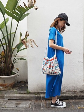 「ROSE BUD（ローズバッド）のアイテム（キャップ）」を使った、ROSE BUD STAFFさん（レディース・163cm）の春コーディネート