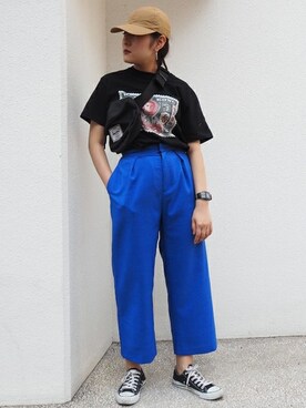 「Casselini（キャセリーニ）のアイテム（キャップ）」を使った、ROSE BUD STAFFさん（レディース・165cm）の春コーディネート