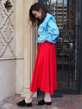 「Jeffrey Campbell（ジェフリーキャンベル）のアイテム（サンダル）」を使った、ROSE BUD STAFFさん（レディース・163cm）の春コーディネート