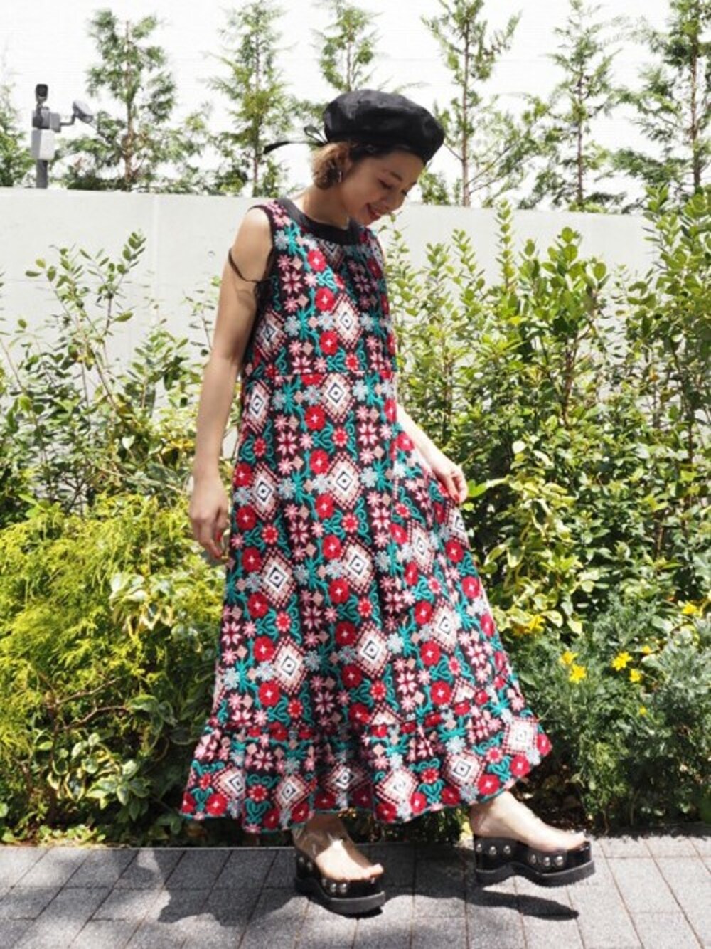 sister jane rose tiered dress 刺繍 sister jane ローズ刺繍ワンピース sister jane rose tiered dress