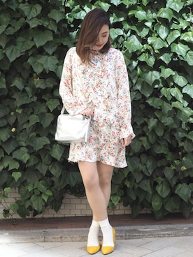 「アイテム（パンプス、イエロー系）」を使った、ROSE BUD STAFFさん（レディース・163cm）の春コーディネート
