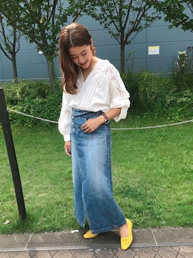 「LAPUIS（ラピュイ）のアイテム」を使った、ROSE BUD STAFFさん（レディース・158cm）の夏コーディネート