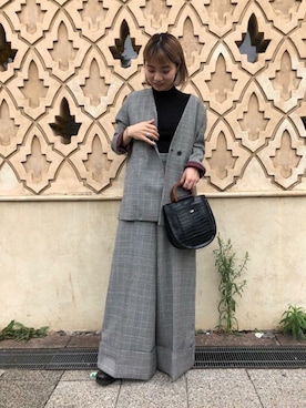 「mici（ミチ）のアイテム（その他アウター）」を使った、ROSE BUD STAFFさん（レディース・161cm）の秋コーディネート