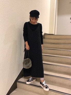 「SUPERGA（スペルガ）のアイテム」を使った、ROSE BUD STAFFさん（レディース・157cm）の秋コーディネート