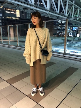 「SUPERGA（スペルガ）のアイテム」を使った、ROSE BUD STAFFさん（レディース・155cm）の秋コーディネート