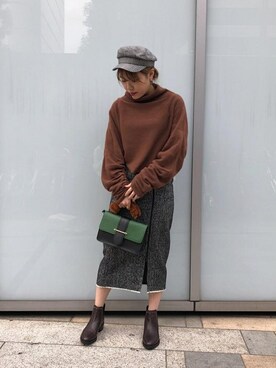 「mici（ミチ）のアイテム（トップス）」を使った、ROSE BUD STAFFさん（レディース・165cm）の秋コーディネート