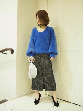 「mici（ミチ）のアイテム（トップス）」を使った、ROSE BUD STAFFさん（レディース・153cm）の秋コーディネート