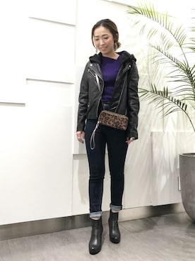 「ROSE BUD（ローズバッド）のアイテム（ショルダーバッグ）」を使った、ROSE BUD STAFFさん（レディース・163cm）の秋コーディネート