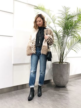 「FRAME DENIM（フレームデニム）のアイテム」を使った、ROSE BUD STAFFさん（レディース・160cm）の秋コーディネート