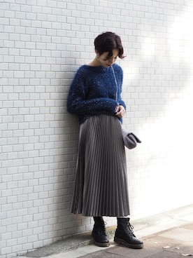 「アイテム（クラッチバッグ、グレー系）」を使った、ROSE BUD STAFFさん（レディース・153cm）の秋コーディネート