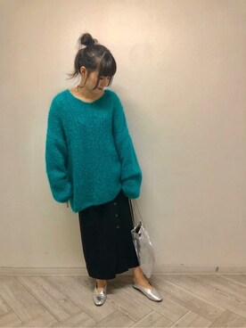 「mici（ミチ）のアイテム（トップス）」を使った、ROSE BUD STAFFさん（レディース・160cm）の秋コーディネート