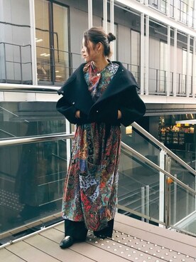 「mici（ミチ）のアイテム（その他アウター）」を使った、ROSE BUD STAFFさん（レディース・158cm）の秋コーディネート