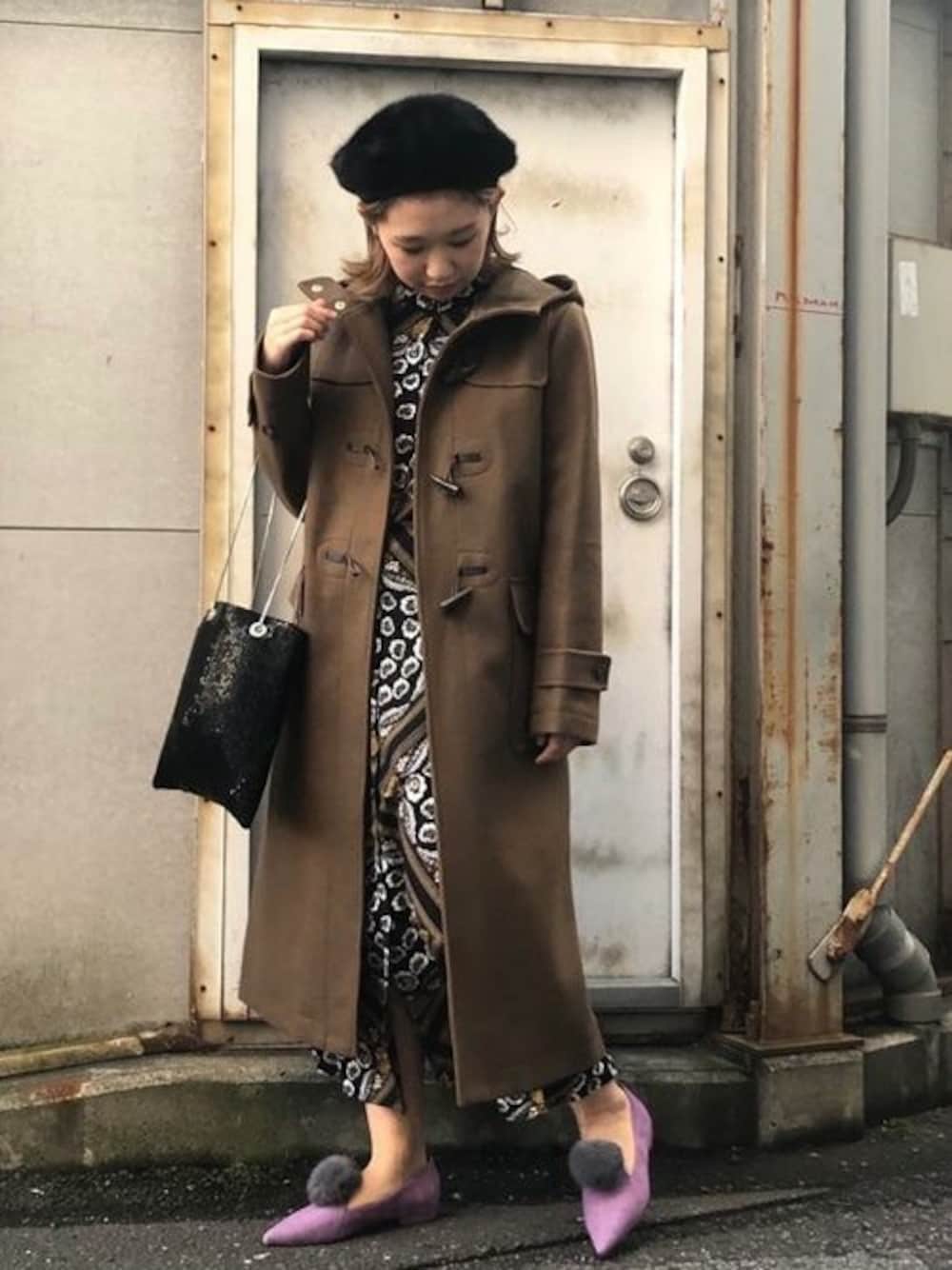 【ROSE BUD】ロングダッフルコート ROSE BUDのダッフルコートを使った人気ファッション