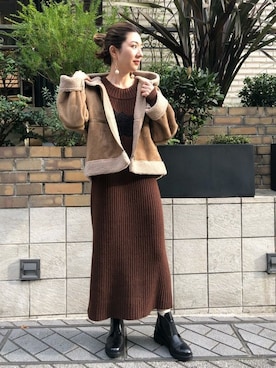 「PAOLA FERRI（パオラフェリー）のアイテム」を使った、ROSE BUD STAFFさん（レディース・154cm）の冬コーディネート