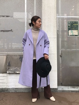 「アイテム（ブーティ、ベージュ系）」を使った、ROSE BUD STAFFさん（レディース・165cm）の冬コーディネート