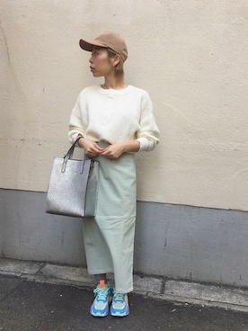 「アイテム（トートバッグ、シルバー系）」を使った、ROSE BUD STAFFさん（レディース・153cm）の冬コーディネート