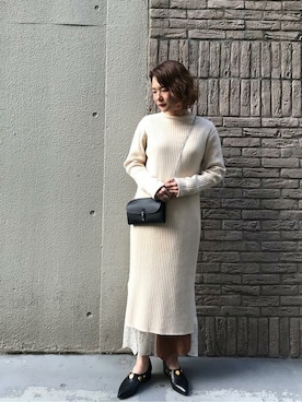 「アイテム（財布）」を使った、ROSE BUD STAFFさん（レディース・155cm）の冬コーディネート