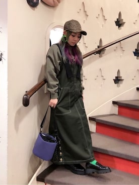 「ROSE BUD（ローズバッド）のアイテム（キャップ）」を使った、ROSE BUD STAFFさん（レディース・152cm）の冬コーディネート