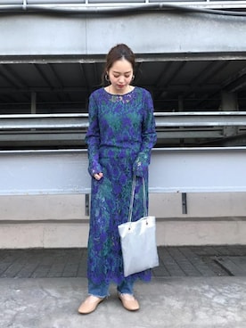 Rose Bud 配色カラーレースワンピースを使ったコーディネート一覧 Wear