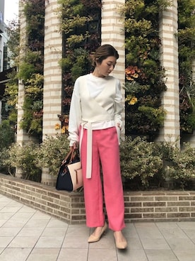 「mici（ミチ）のアイテム（トップス）」を使った、ROSE BUD STAFFさん（レディース・154cm）の冬コーディネート