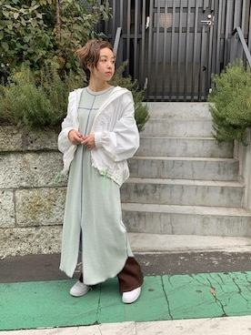 「CREOLME（クレオルム）のアイテム（ジャケット/アウター）」を使った、ROSE BUD STAFFさん（レディース・153cm）の冬コーディネート