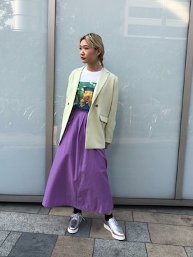 「CREOLME（クレオルム）のアイテム（ジャケット/アウター）」を使った、ROSE BUD STAFFさん（レディース・164cm）の春コーディネート