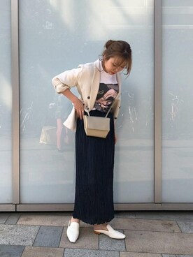 「mici（ミチ）のアイテム（その他アウター）」を使った、ROSE BUD STAFFさん（レディース・165cm）の春コーディネート