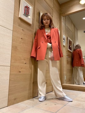 「CREOLME（クレオルム）のアイテム（ジャケット/アウター）」を使った、ROSE BUD STAFFさん（レディース・162cm）の春コーディネート