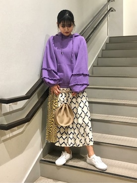 「LAPUIS（ラピュイ）のアイテム」を使った、ROSE BUD STAFFさん（レディース・155cm）の春コーディネート