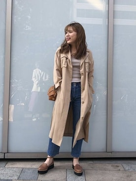 「ALL BLACK（オールブラック）のアイテム」を使った、ROSE BUD STAFFさん（レディース・165cm）の春コーディネート