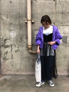 「SUPERGA（スペルガ）のアイテム」を使った、ROSE BUD STAFFさん（レディース・155cm）の春コーディネート