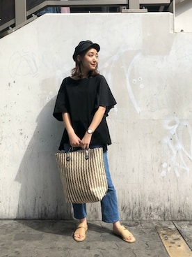 「mici（ミチ）のアイテム（トップス）」を使った、ROSE BUD STAFFさん（レディース・158cm）の春コーディネート