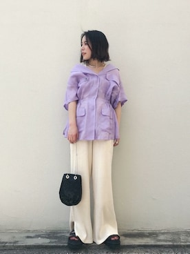 「mici（ミチ）のアイテム（トップス）」を使った、ROSE BUD STAFFさん（レディース・157cm）の春コーディネート