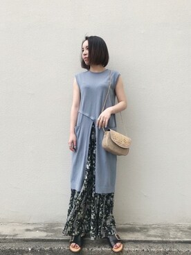 「ボタニカル柄」｜ROSE BUD STAFFさん（レディース・157cm）の春コーディネート