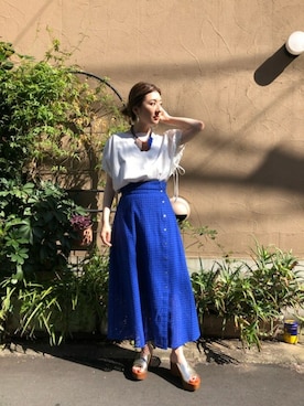 「アイテム（ピアス（両耳用））」を使った、ROSE BUD STAFFさん（レディース・154cm）の春コーディネート