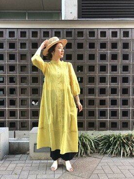 「アイテム（アクセサリー、グリーン系）」を使った、ROSE BUD STAFFさん（レディース・154cm）の春コーディネート