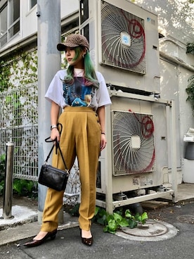 「ROSE BUD（ローズバッド）のアイテム（キャップ）」を使った、ROSE BUD STAFFさん（レディース・152cm）の春コーディネート