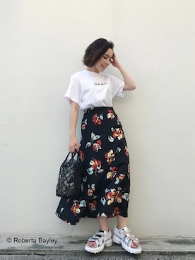 「FILA」｜ROSE BUD STAFFさん（レディース・157cm）の春コーディネート