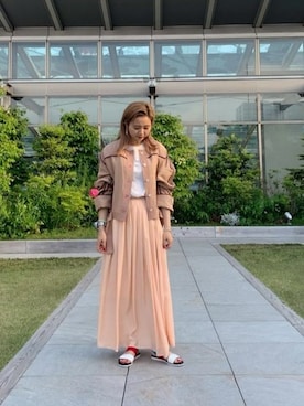 「CREOLME（クレオルム）のアイテム（ジャケット/アウター）」を使った、ROSE BUD STAFFさん（レディース・162cm）の夏コーディネート