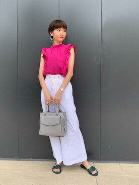 「FIORELLI（フィオレッリ）のアイテム（バッグ）」を使った、ROSE BUD STAFFさん（レディース・164cm）の夏コーディネート