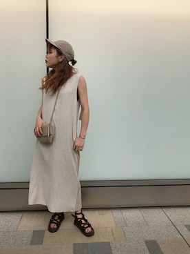 「ROSE BUD（ローズバッド）のアイテム（アクセサリー）」を使った、ROSE BUD STAFFさん（レディース・165cm）の夏コーディネート