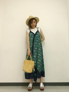 「フェススタイル」｜「アイテム（ワンピース/ドレス）」を使った、ROSE BUD STAFFさん（レディース・157cm）の夏コーディネート