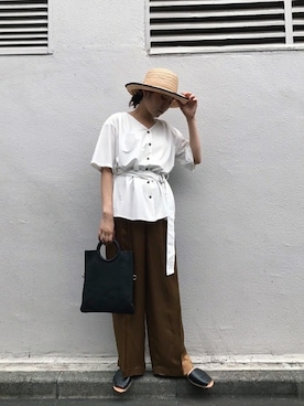 「mici（ミチ）のアイテム」を使った、ROSE BUD STAFFさん（レディース・165cm）の夏コーディネート