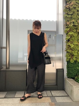 「ROSE BUD（ローズバッド）のアイテム（キャミソール）」を使った、ROSE BUD STAFFさん（レディース・165cm）の夏コーディネート