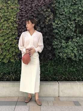 「ROSE BUD（ローズバッド）のアイテム（アクセサリー）」を使った、ROSE BUD STAFFさん（レディース・165cm）の夏コーディネート