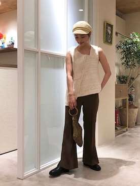 「mici（ミチ）のアイテム（トップス）」を使った、ROSE BUD STAFFさん（レディース・155cm）の夏コーディネート