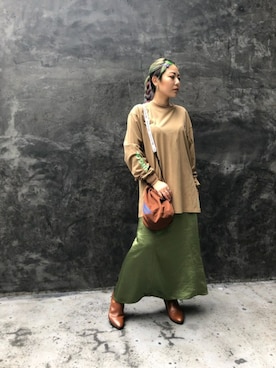 「CREOLME（クレオルム）のアイテム」を使った、ROSE BUD STAFFさん（レディース・152cm）の秋コーディネート